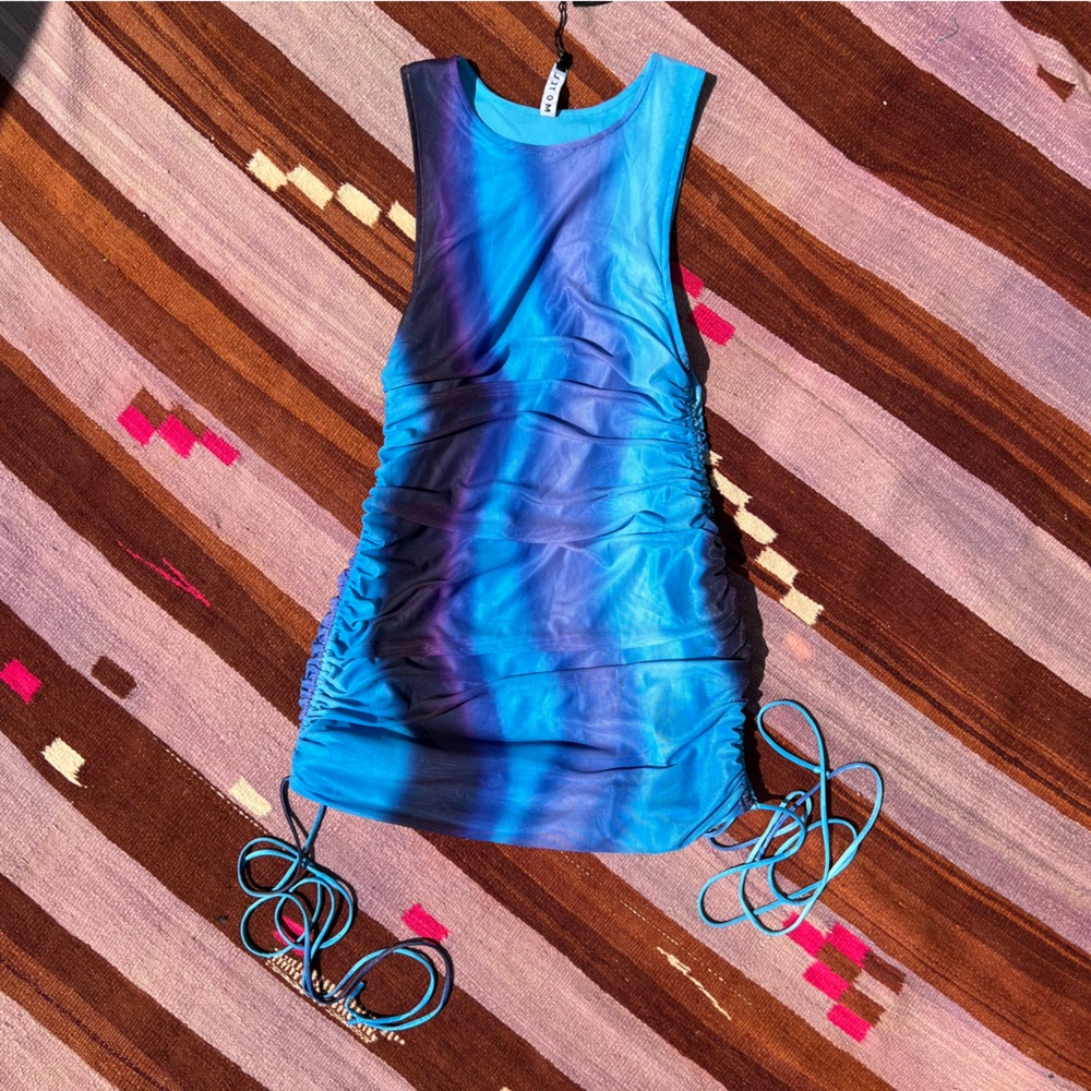 Motel Rocks Blue and Purple Mini Dress